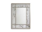 Hand-Painted Eglomise Framed Wall Mirror