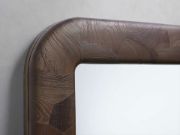 Wall Mirror with Natural Ash Wood Inlay