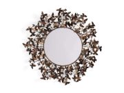 Brass Butterfly Round Wall Mirror