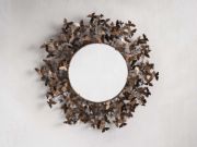 Brass Butterfly Round Wall Mirror
