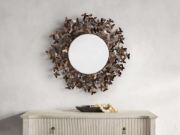 Brass Butterfly Round Wall Mirror