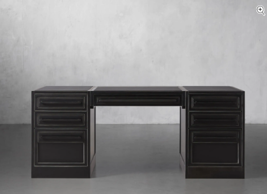 Picture of Industrial-style desk with leather