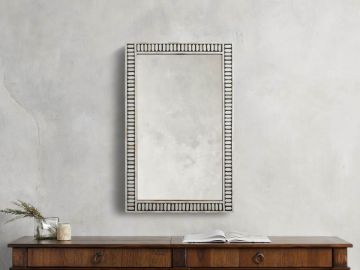 Handcrafted Bone Inlay Wall Mirror Handcrafted Bone Inlay Wall Mirror