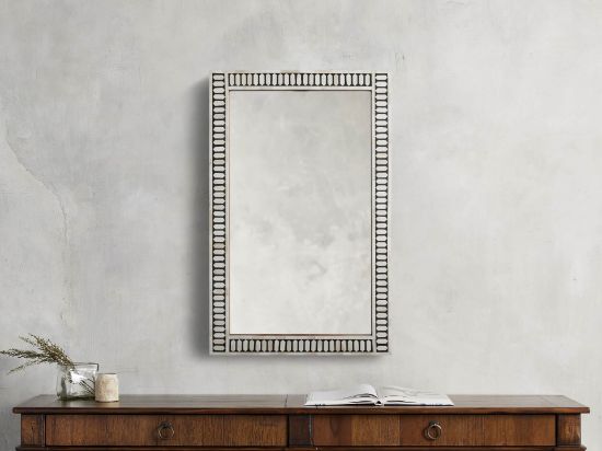 Handcrafted Bone Inlay Wall Mirror