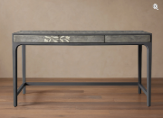 Picture of Handcrafted desk with bone inlay floral patterns