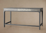 Picture of Handcrafted desk with bone inlay floral patterns