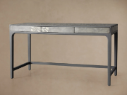 Picture of Handcrafted desk with bone inlay floral patterns