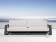 Outdoor Aluminum Sofa with Low-Slung Frame