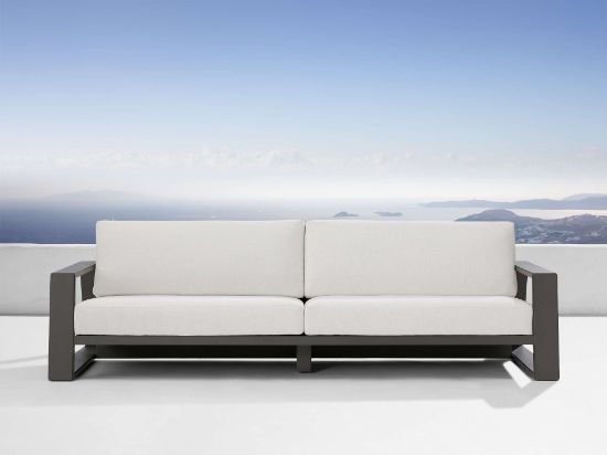Outdoor Aluminum Sofa with Low-Slung Frame