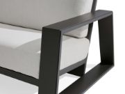 Outdoor Aluminum Sofa with Low-Slung Frame