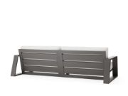 Outdoor Aluminum Sofa with Low-Slung Frame