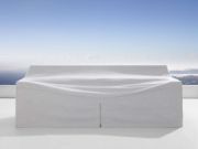 Outdoor Aluminum Sofa with Low-Slung Frame
