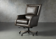 A luxurious, high-back desk chair