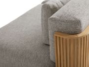 Three-Piece Teak Outdoor Sofa with Deep Cushions
