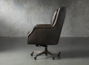 A luxurious, high-back desk chair
