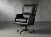A luxurious, high-back desk chair