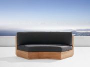 Curved Teak Outdoor Sofa
