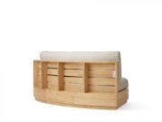 Curved Teak Outdoor Sofa