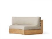 Curved Teak Outdoor Sofa
