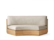 Curved Teak Outdoor Sofa