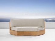 Curved Teak Outdoor Sofa