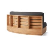 Curved Teak Outdoor Sofa