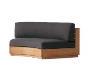 Curved Teak Outdoor Sofa