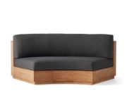 Curved Teak Outdoor Sofa