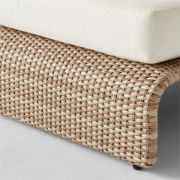 Curved Woven Outdoor Sectional Sofa with Pearl Cushions