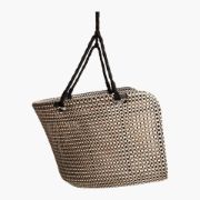 Hanging Outdoor Loveseat Swing with Handwoven Faux Rattan