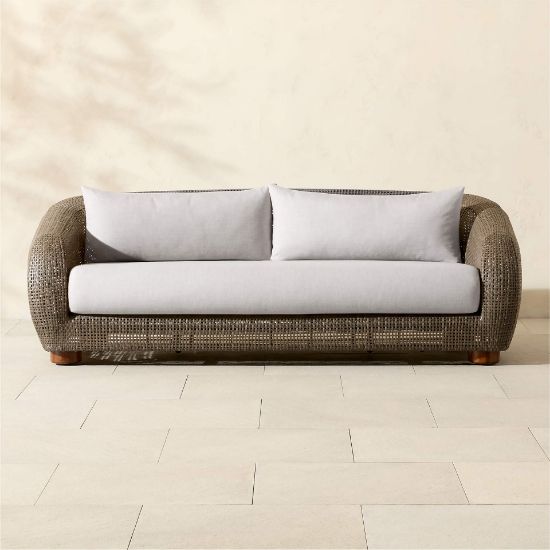 Curved Rattan Outdoor Sofa