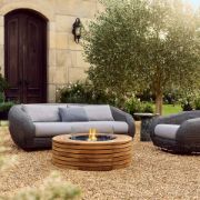 Curved Rattan Outdoor Sofa