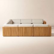 Topia U-Shaped Teak Outdoor Sectional Sofa