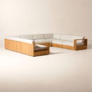 Topia U-Shaped Teak Outdoor Sectional Sofa