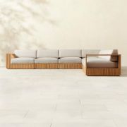 Topia U-Shaped Teak Outdoor Sectional Sofa