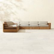Topia U-Shaped Teak Outdoor Sectional Sofa