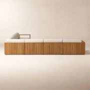 Topia U-Shaped Teak Outdoor Sectional Sofa