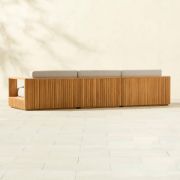 Topia U-Shaped Teak Outdoor Sectional Sofa