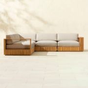 Topia U-Shaped Teak Outdoor Sectional Sofa