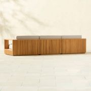 Topia U-Shaped Teak Outdoor Sectional Sofa