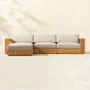 Topia U-Shaped Teak Outdoor Sectional Sofa