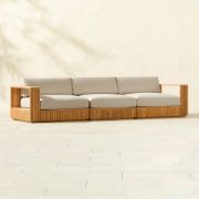 Topia U-Shaped Teak Outdoor Sectional Sofa