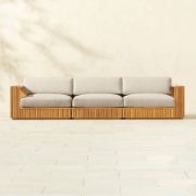 Topia U-Shaped Teak Outdoor Sectional Sofa