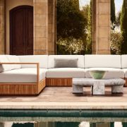 Topia U-Shaped Teak Outdoor Sectional Sofa