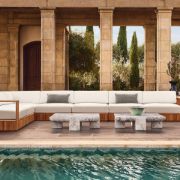 Topia U-Shaped Teak Outdoor Sectional Sofa