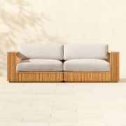 Topia U-Shaped Teak Outdoor Sectional Sofa