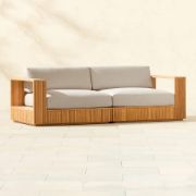 Topia U-Shaped Teak Outdoor Sectional Sofa