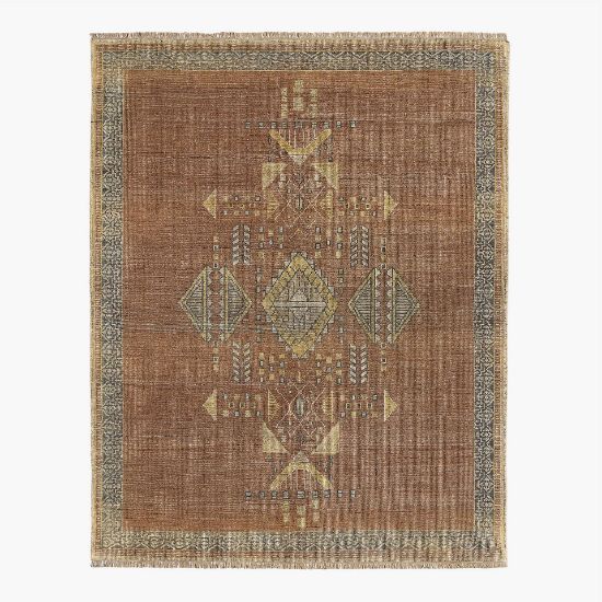 Picture of Aronne Hand-Knotted Wool Area Rug – Mauve