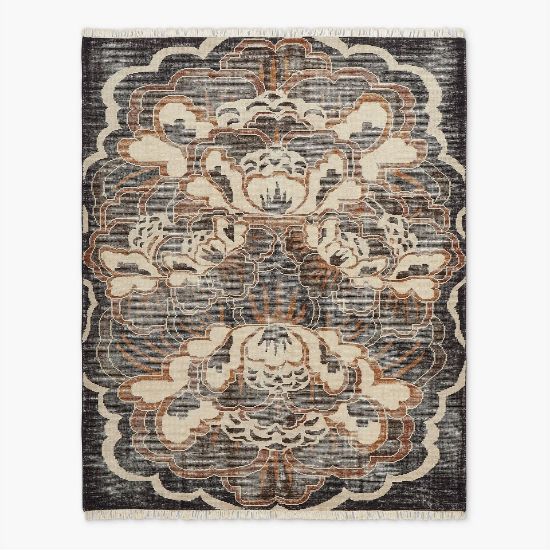 Picture of Allure Luxe Hand-Knotted Copper Floral Wool Area Rug