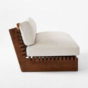 Stained Teak Outdoor 2-Seater
